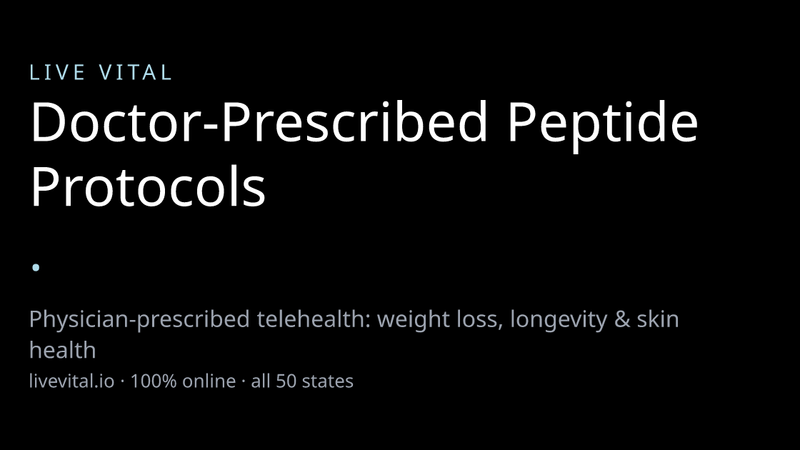 Live Vital’s Peptide Menu, Mapped: Which Protocol Fits Which Goal (and Budget)
