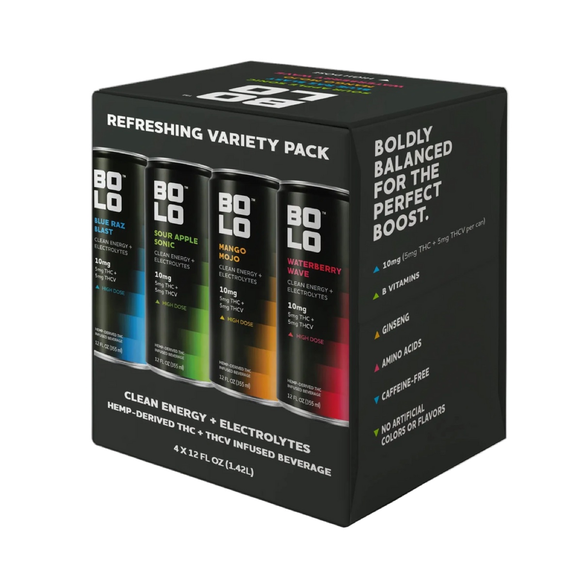 Aspen Green BOLO adaptogen THC drink variety pack