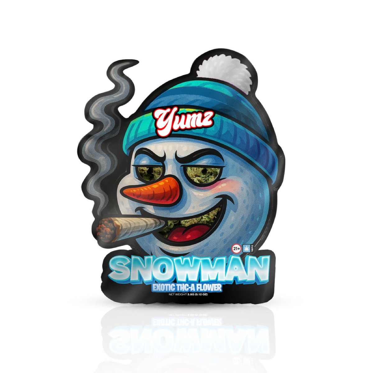 Yumz Lab Snowman exotic THCA flower 3.5g pouch